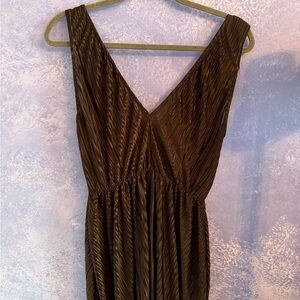 Elegant Black Pleated Dress